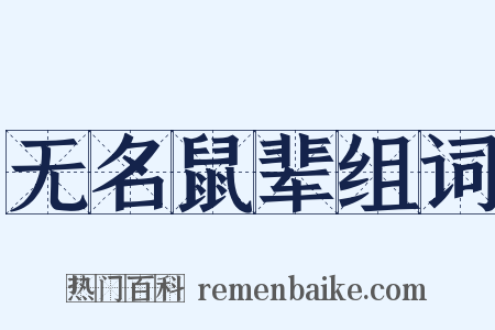 无名鼠辈组词是什么意思的图片